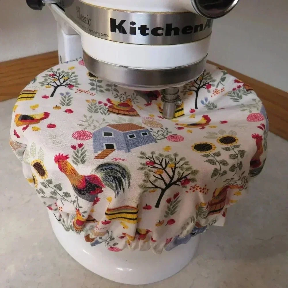 Kitchenaid Bowl Cover, Reversible Chickens and Sunflowers